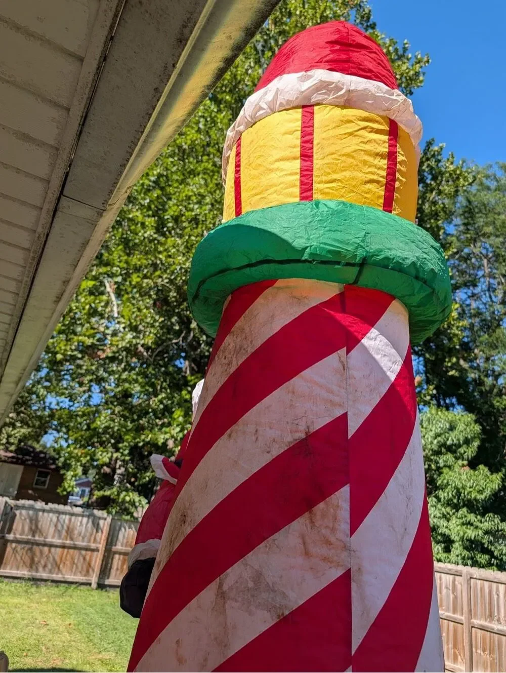 10 Ft Inflatable Lighthouse Lighted Outdoor Yard Christmas Decorations Santa